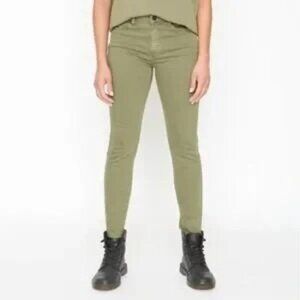New Sandrine Rose by Free People Army Green‎ Skinny Jeans Women's Size 26 NWT